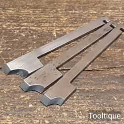 Vintage Set 3 Record Ovolo Cutters 405 Combination Plane - Unused Condition