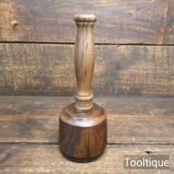 Handmade Wood Turned Reclaimed Old Lignum Vitae Mallet - London Plane Handle