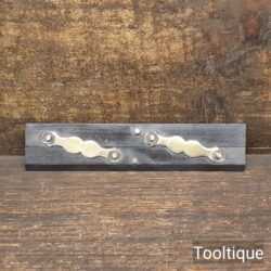 Vintage Dargue Brothers Halifax Ebony & Brass 6” Parallel Rule - Good Condition