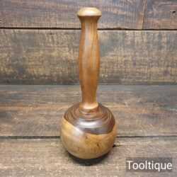 Handmade Wood Turned Reclaimed Old Lignum Vitae Mallet - Yew Handle