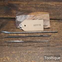 Vintage Set 3 Sailmakers Needles One Stamped N. Coullock - Good Condition