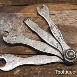 Vintage Terry's Combination Set BA Spanners & Screwdriver - Good Condition