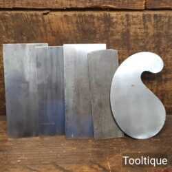 Vintage Set of 5 No: Cabinet Scrapers - Nice Crisp Edges Ready For Use