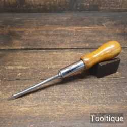 Vintage Ley's 9" Ratchet Turn Screwdriver Beechwood Handle - Good Condition