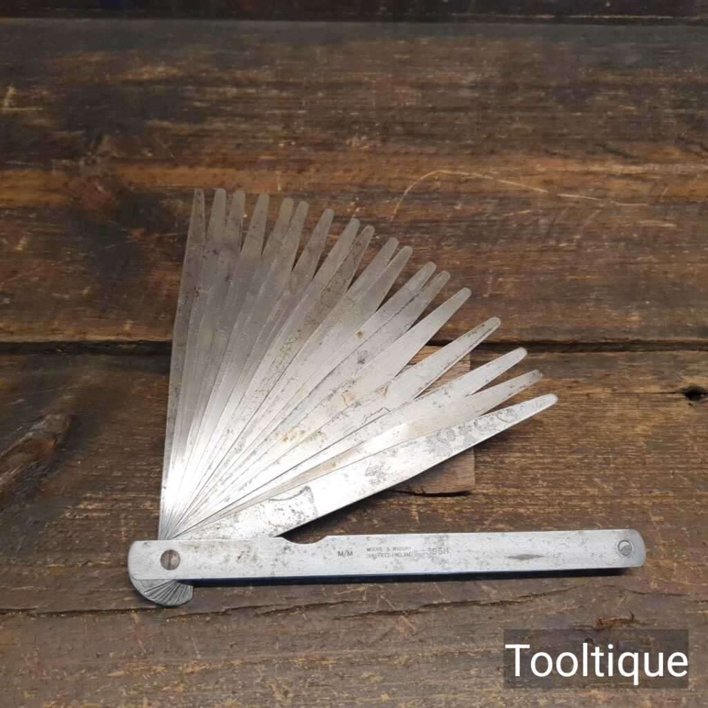 Vintage Moore & Wright 395M Feeler Gauge Good Condition Tooltique