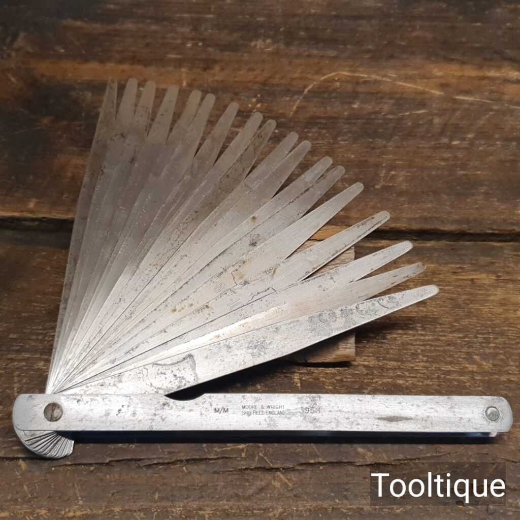 Vintage Moore & Wright 395M Feeler Gauge Good Condition Tooltique