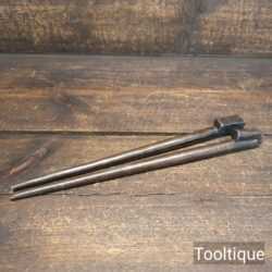 Vintage ⅝” Pair of 13“ Cast Steel Drawbore Pins - Good Condition