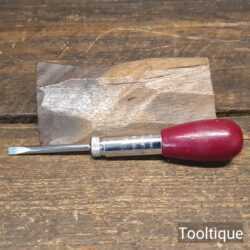 Vintage Spiralux No:100 Miniature Ratchet Screwdriver ³⁄₁₆" Flat End - Good Condition