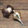Large Vintage 4" Brass Plumb Bob with Steel Tip - Good Condition