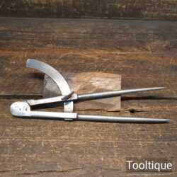 Vintage 8 ½” Cast Steel Square Legged Straight Dividers - Good Condition