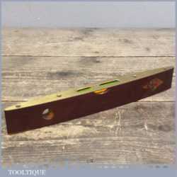 Vintage J Rabone 10” Rosewood & Brass Boat Level No: 1625