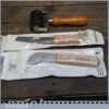 Three Leatherworking Tools Roller And Knives - Virtually Unused Condition
