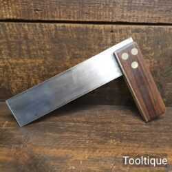 Vintage Carpenters 7 ¾” Rosewood & Brass Try Square - Good Condition