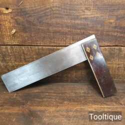 Vintage W. Marples Carpenters 12" Rosewood & Brass Try Square - Good Condition