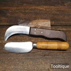 Vintage Pair Of Leatherworking Knives - Sharpened Ready To Use