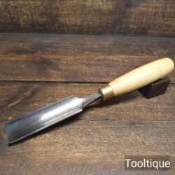 Vintage I. Sorby 1 ¹⁵⁄₃₂” Straight Gouge Chisel Ash Handle - Fully Refurbished