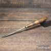 Vintage R. Olarke ⁵⁄₃₂” Woodcarving Straight Veiner Gouge Chisel - Sharpened Honed