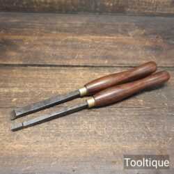 Vintage Pair No: 12 Woodturners Inner & Outer Thread Turning Chasing Tools