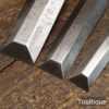 3 No: Scarce Vintage Marples Bevel Edge Butt Chisels - Sharpened Honed