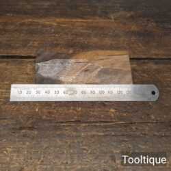 Vintage 6" Rabone Chesterman Imperial & Metric Steel Rule - Good Condition