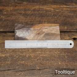 Vintage 6" Rabone Chesterman No: CF64R Imperial & Metric Steel Rule - Good Condition