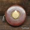 Vintage Chesterman 50ft Leather Brass Bound Tape Measure - Good Condition