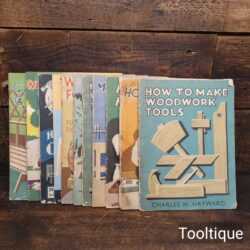 Vintage Selection 11 Different Woodworking Booklets - Good Condition