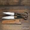 Vintage Sheffield Made Sheep Shears In Leather Sheath - Sharpened