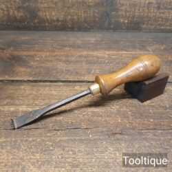 Vintage Stonemasons Multi Toothed Etching Tool With Beechwood Handle