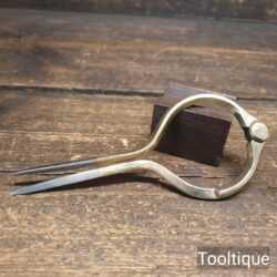 Antique W & HC Pair 6” Brass & Steel Outside Traditional Dividers - Good Condition