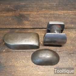 3 No: Vintage Metalworkers Cast Steel Dollies - Good Condition