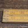 Vintage 36” Rabone Chesterman No: 1380 Boxwood Brass Folding Ruler - Good Condition