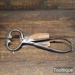 Antique Cast Steel Sugar Nippers With Locking Clasp - Good Condition