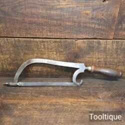 Early Antique Cast Steel Lancashire Pattern Hacksaw - Good Condition