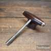 Vintage Piano Tuners T Hammer Tool ⁹⁄₃₂” Square Socket Rosewood Brass Handle
