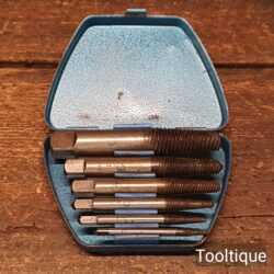 Vintage Set 5 German Cast Steel Engineer's Screw Removal Taps - Good Condition