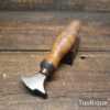 Vintage Saddler’s Leatherworking Creasing Iron Beech Handle - Good Condition