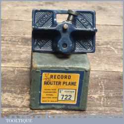 Vintage Record No: 722 Router Plane - Good Condition