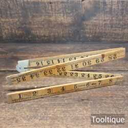 Vintage Rabone Chesterman No: 1167 Beech 4 Folding Rule - Good Condition