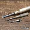 Vintage Nubo Foreign Brass & Steel Screwdriver with 2 Smaller Screwdrivers