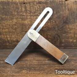 Vintage 7 ½” Mahogany & Brass Adjustable Folding Bevel - Ready To Use