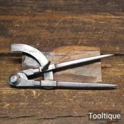 Vintage Cast steel Square Winged Tip Square Legged Dividers - Good Condition