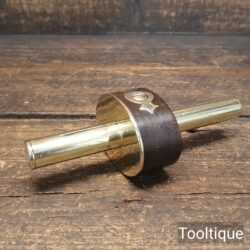 Unusual Antique Rosewood Brass Stemmed Mortice Gauge - Good Condition