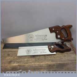 2 X Disston Saws D8 USA 12” Steel Back 12 tpi and A 22” Panel Saw 10 tpi