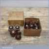 Set of 12 Vintage Retro Bakelite Furniture Shutter Knobs By Everlite - Boxed