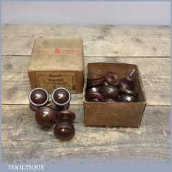 Set of 12 Vintage Retro Bakelite Furniture Shutter Knobs By Everlite - Boxed