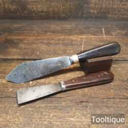 Pair of Vintage Scrapers Rosewood Handles - One Is I Sorby