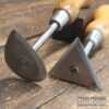 Good Vintage Pair Shaped Scrapers Beechwood Handles - Good Condition
