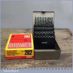 51 Dormer High Speed Drill Bit Set No: 202 In Steel Case - Good Condition