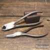Vintage Pair Side Cutters & Flat Nose Pliers - Good Condition